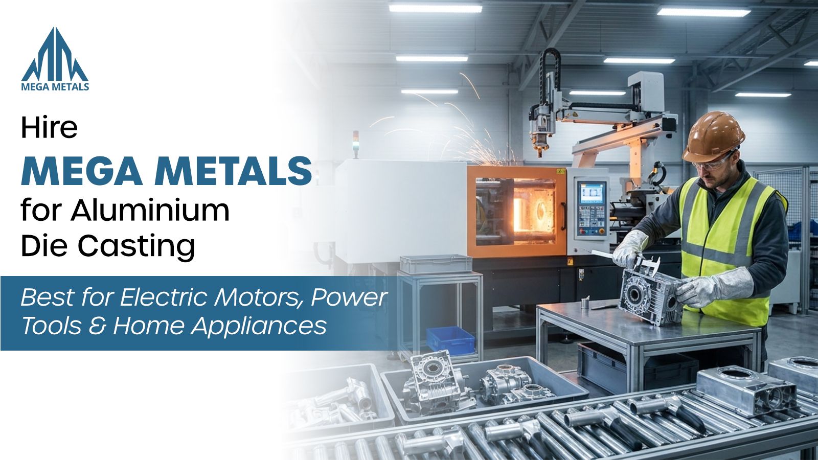 Hire Megametals for Aluminium Die Casting – Best for Electric Motors, Power Tools & Home Appliances